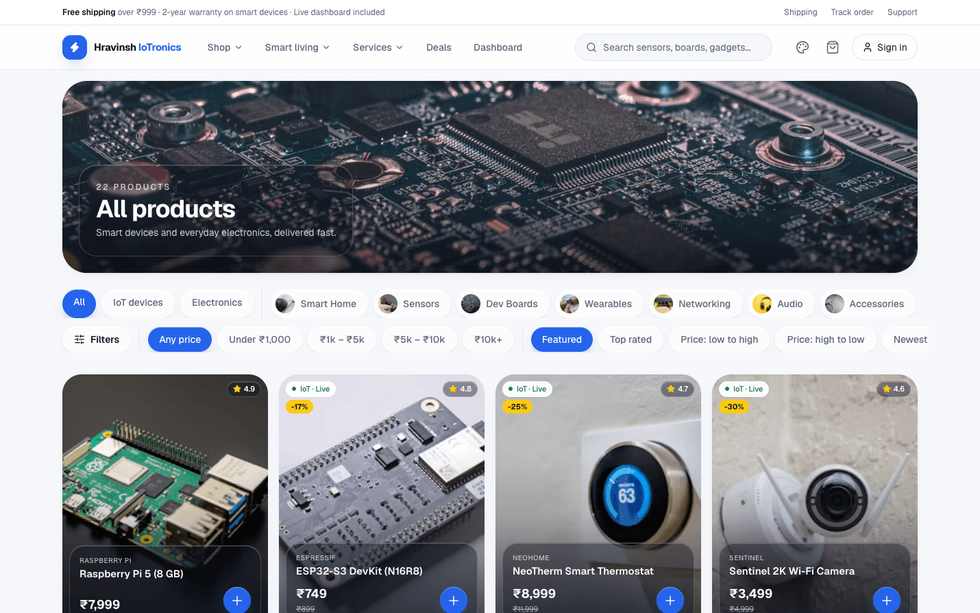 Product Catalog with Smart Filters